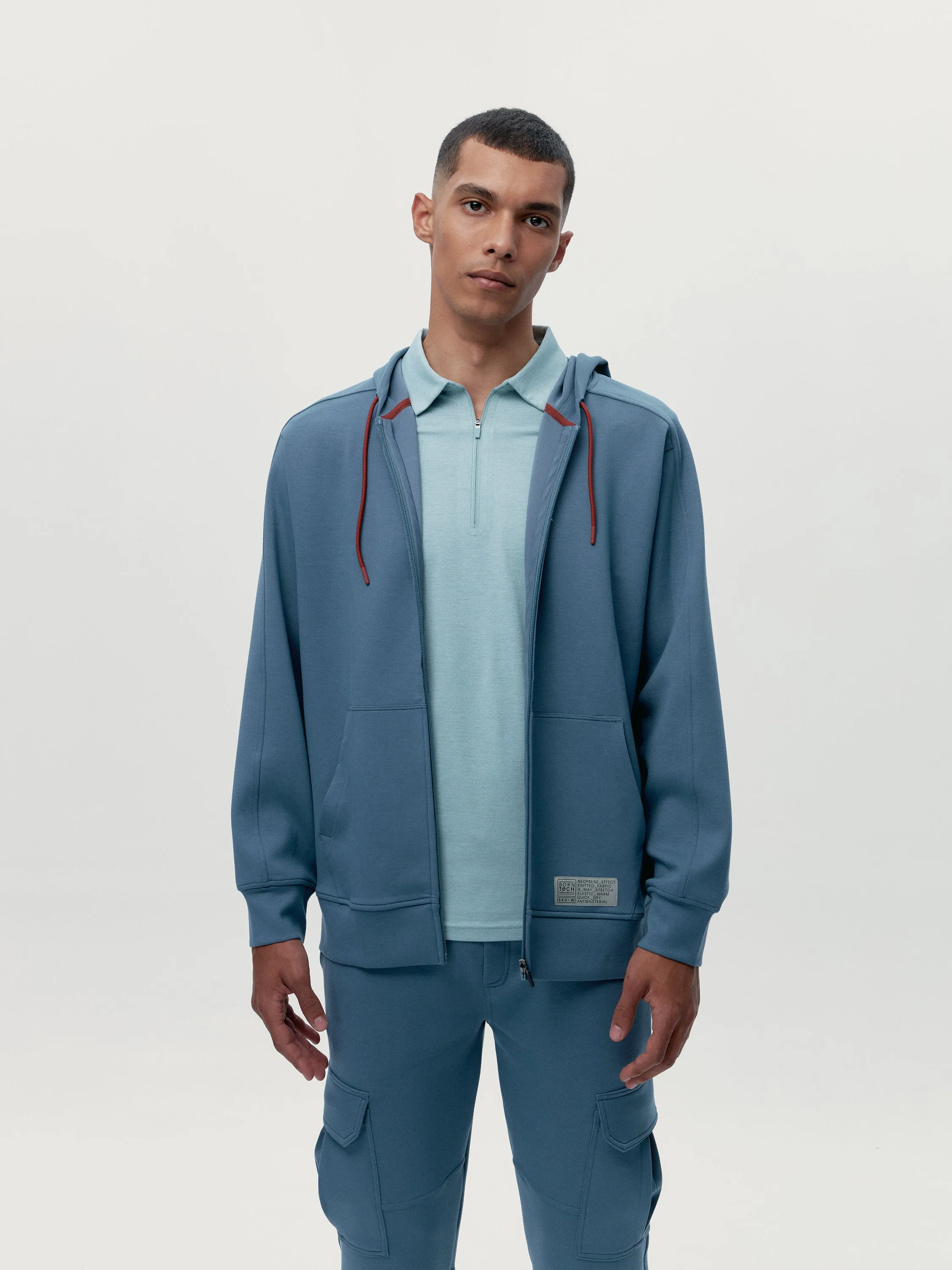 Hoodie Biafra Light Slate
