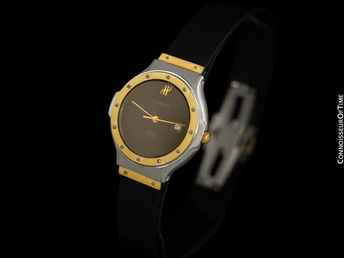 Hublot MDM Two-Tone Midsize Mens Watch - Stainless Steel & 18K Gold