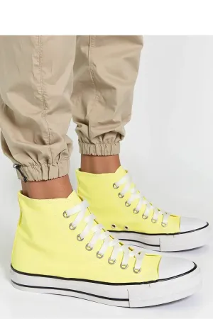 Inello Women's Luminous Yellow Boho High Top Sneakers