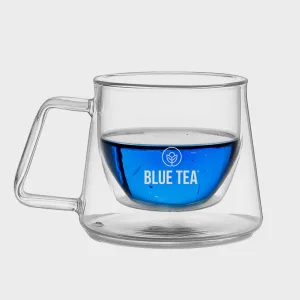 Insulated Double Wall Crystal Glass Cup/Mug with Handle