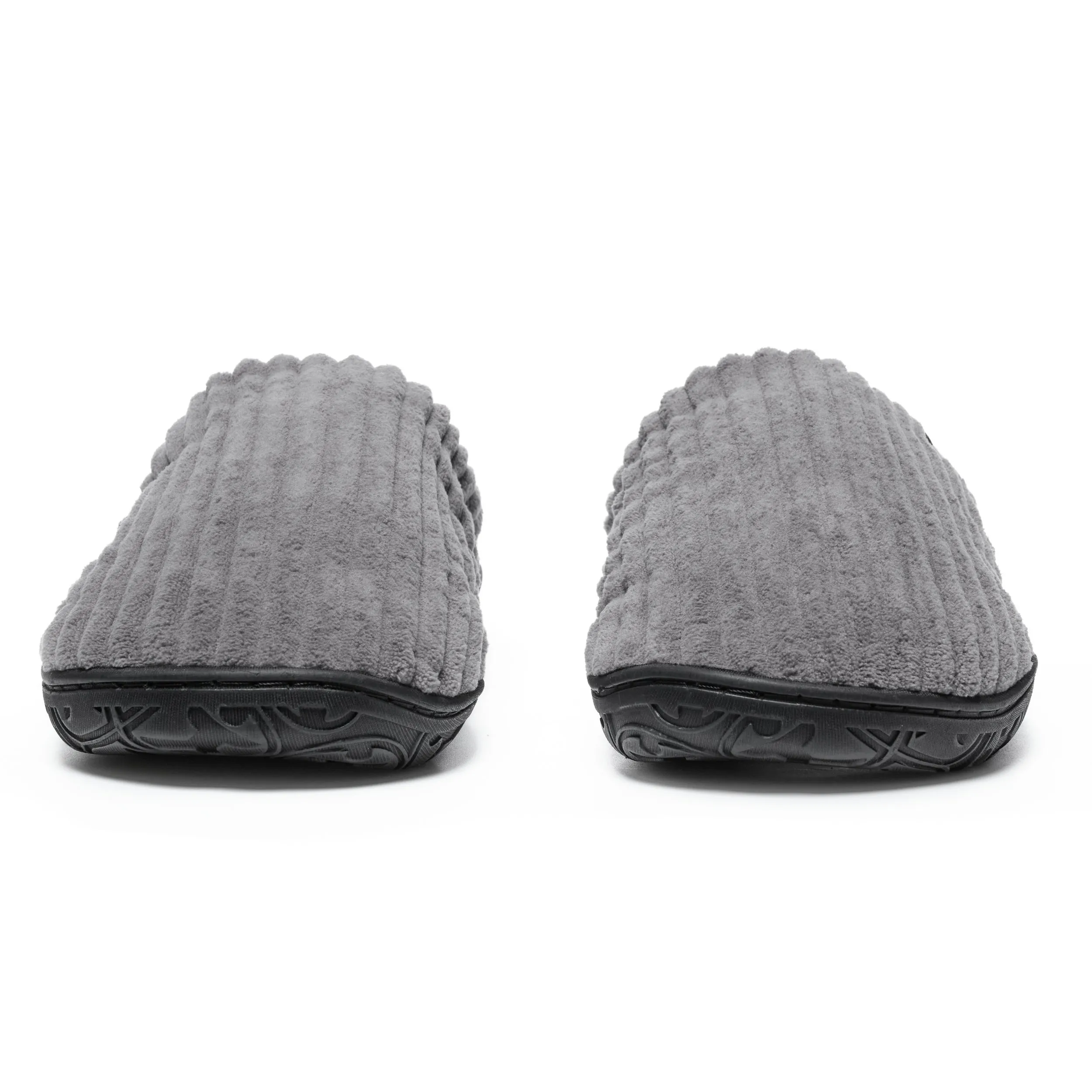 Jamie - Jumbo Cord Mule Slipper - Grey