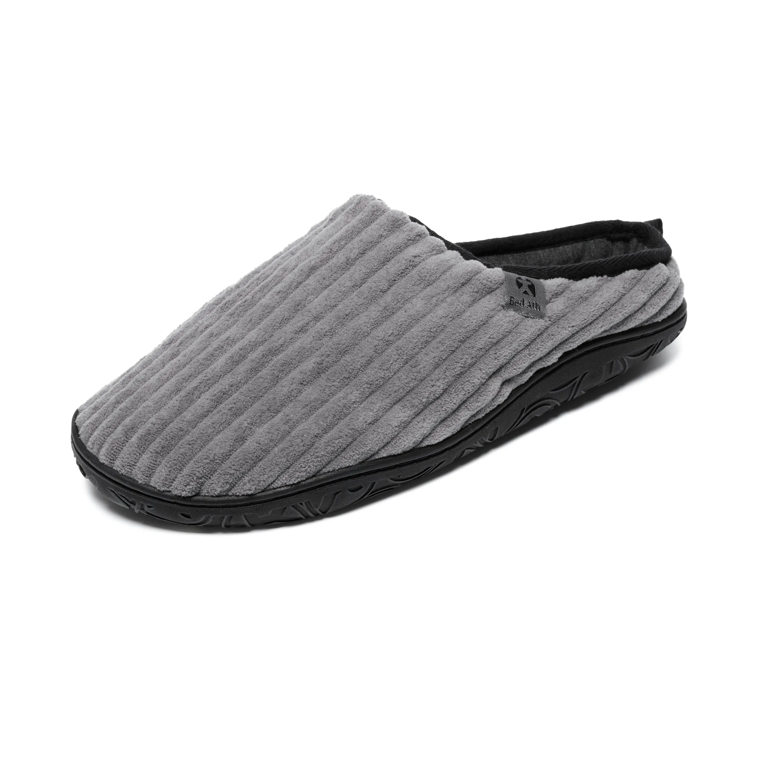 Jamie - Jumbo Cord Mule Slipper - Grey