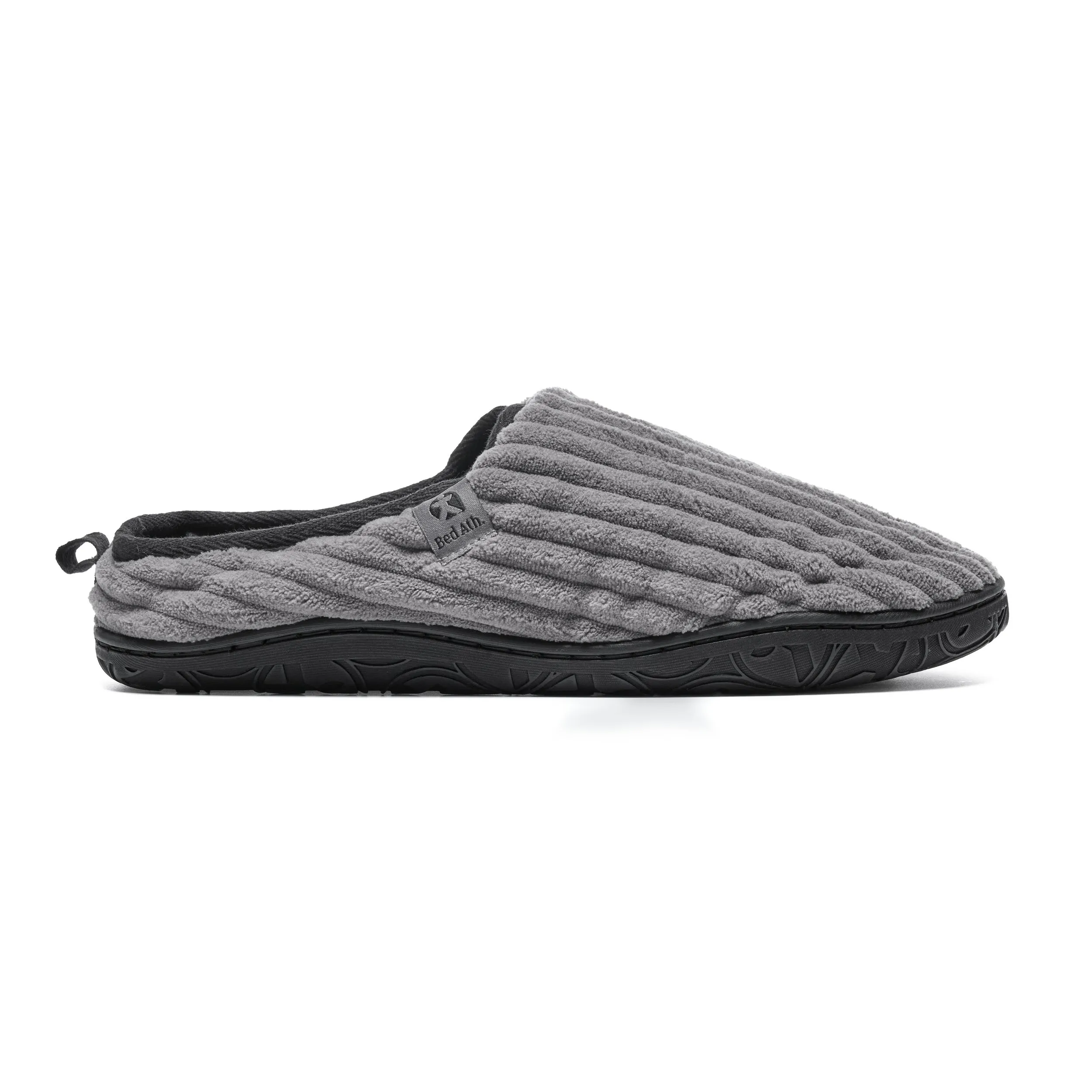 Jamie - Jumbo Cord Mule Slipper - Grey