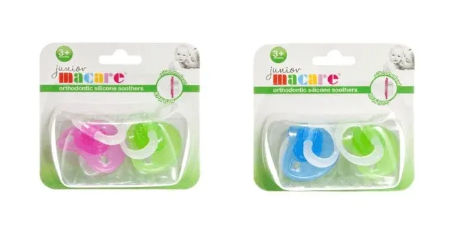Junior Macare Orthodontic Silicone Soother 2Pk 3mths 