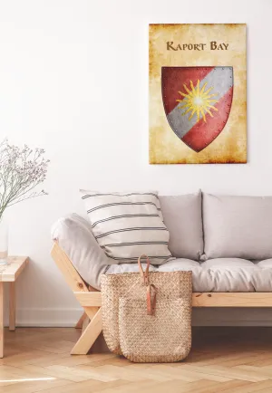 Kaport Bay Heraldry of Greyhawk Anna Meyer Cartography Canvas Art Print
