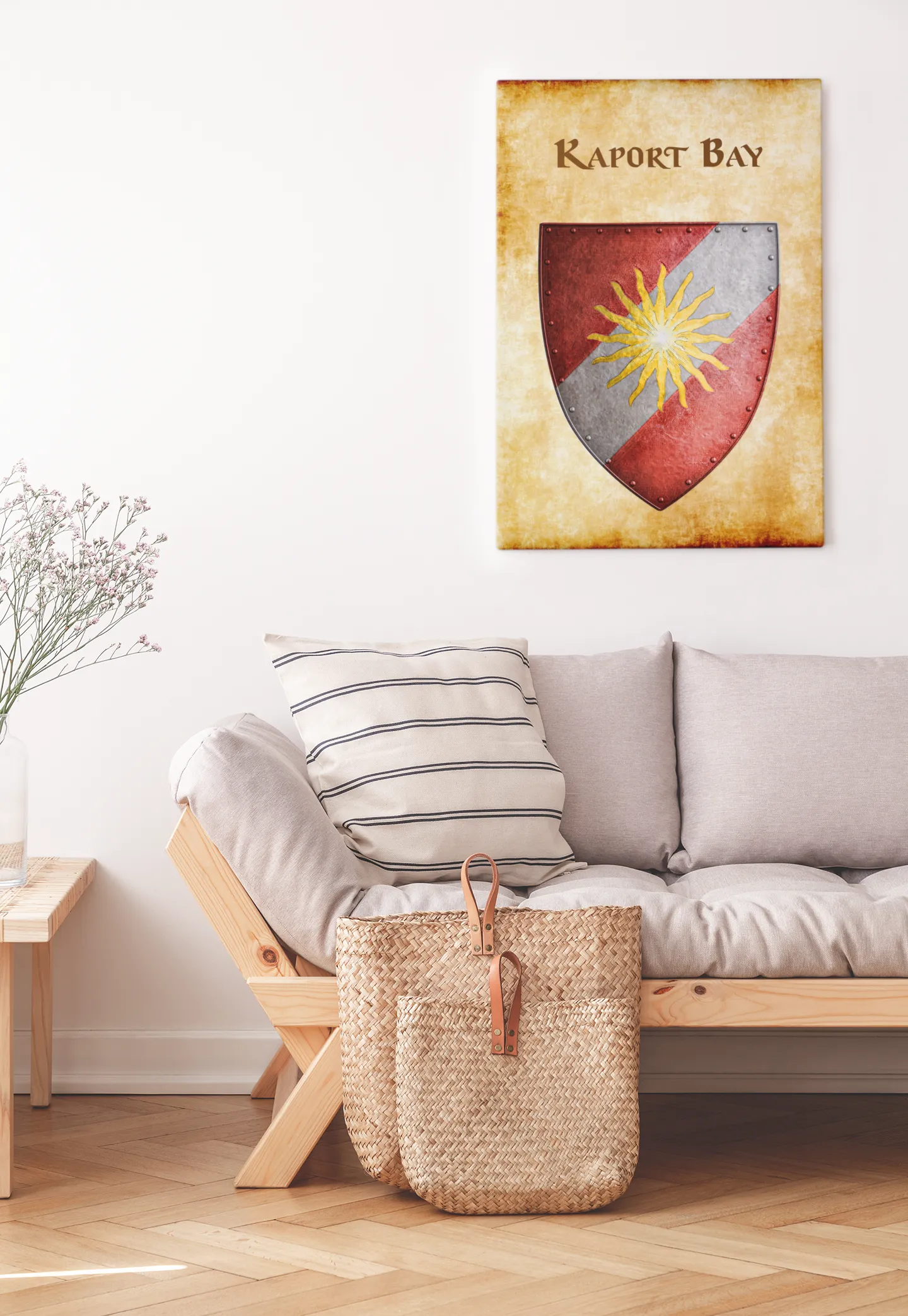 Kaport Bay Heraldry of Greyhawk Anna Meyer Cartography Canvas Art Print