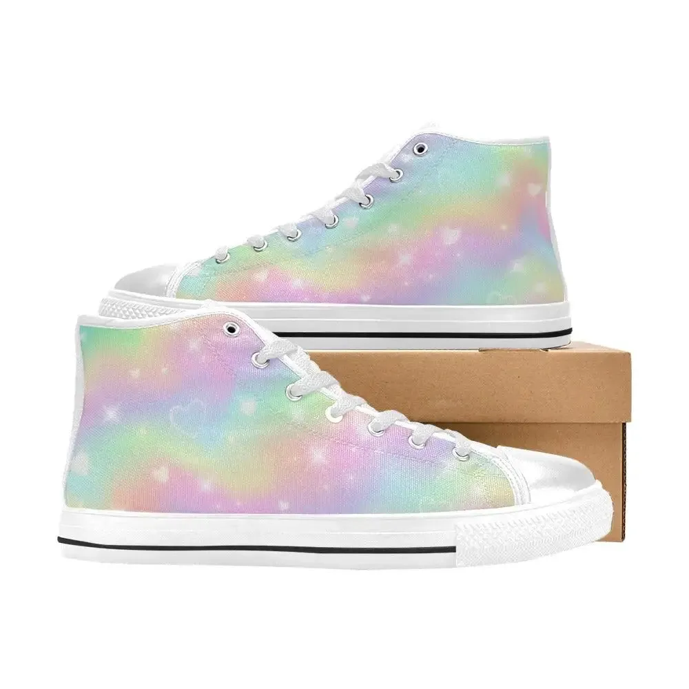 Kawaii Rainbow Sneakers with Canvas Upper and Durable Rubber Outsole