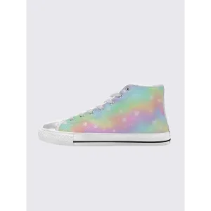 Kawaii Rainbow Sneakers with Canvas Upper and Durable Rubber Outsole