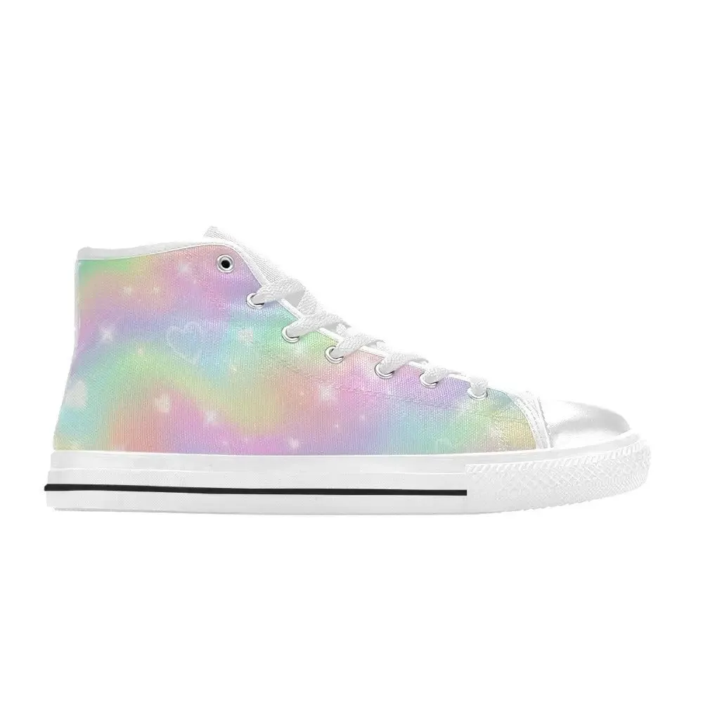 Kawaii Rainbow Sneakers with Canvas Upper and Durable Rubber Outsole