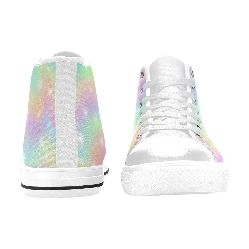 Kawaii Rainbow Sneakers with Canvas Upper and Durable Rubber Outsole