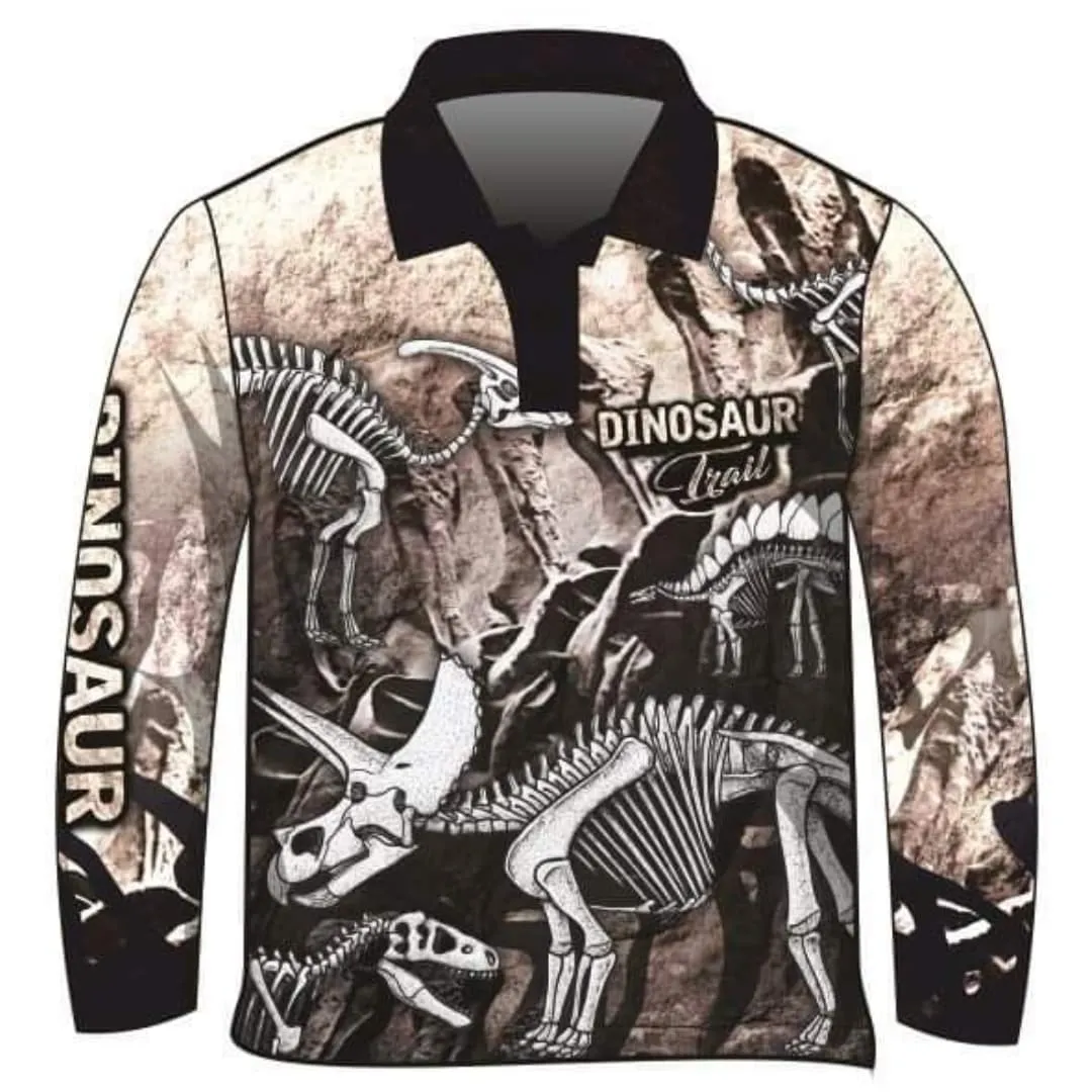 Kids | Dinosaur Trail Fossils Bone Fishing Shirt ★Pre-Order★