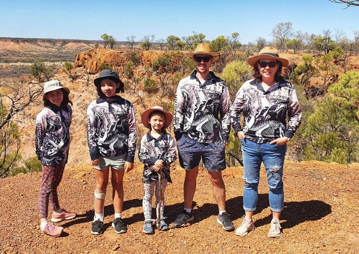 Kids | Dinosaur Trail Fossils Bone Fishing Shirt ★Pre-Order★