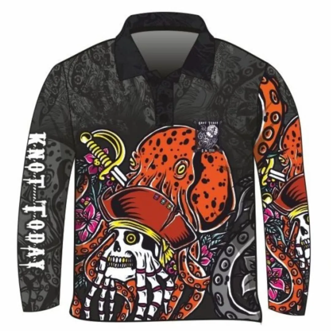 Knot Today | Black Ink Kraken Fishing Shirt ★Pre-Order★