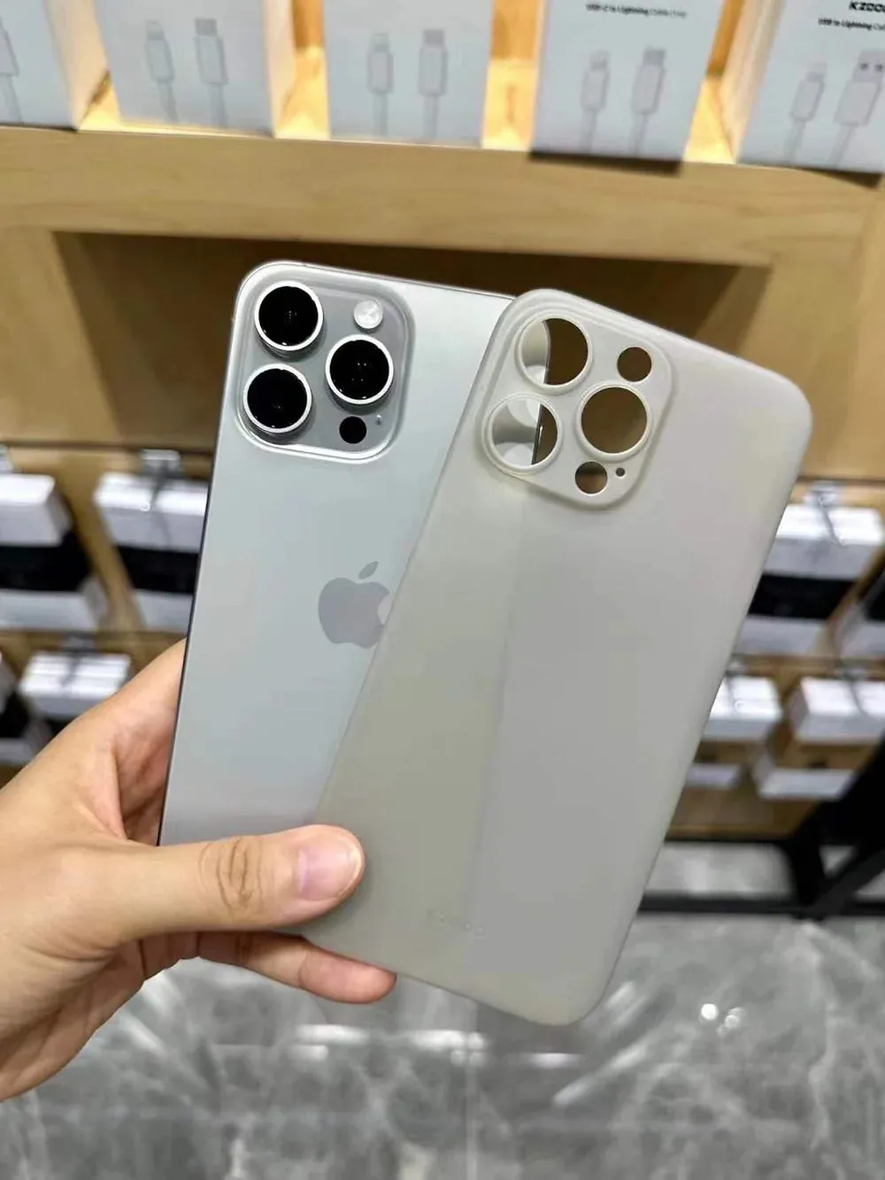 KZDOO iPhone 15 Pro / Max Case Air Skin Series Back Cover Sturdy Durable Thin Case Drop Protection Case Cover Clear