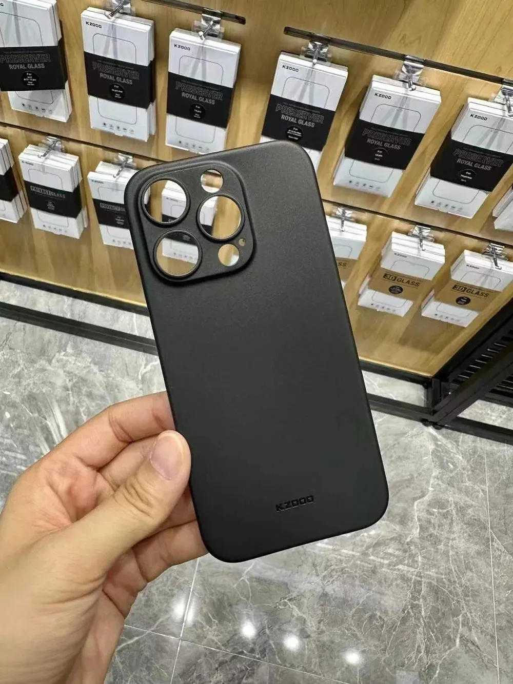 KZDOO iPhone 15 Pro / Max Case Air Skin Series Back Cover Sturdy Durable Thin Case Drop Protection Case Cover Clear