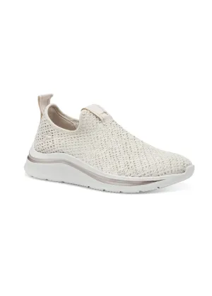 Laceless mesh wedge sneakers
