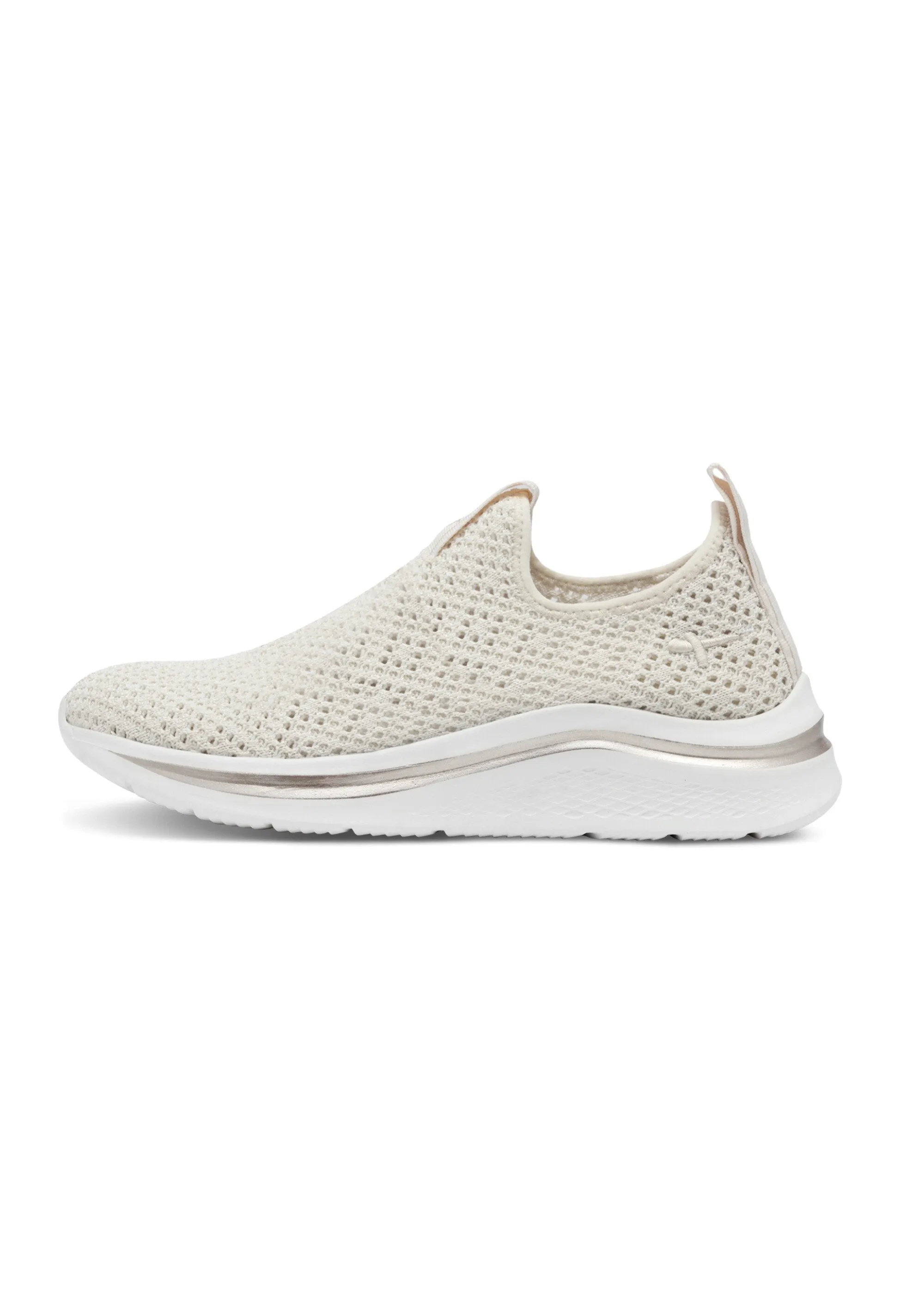 Laceless mesh wedge sneakers