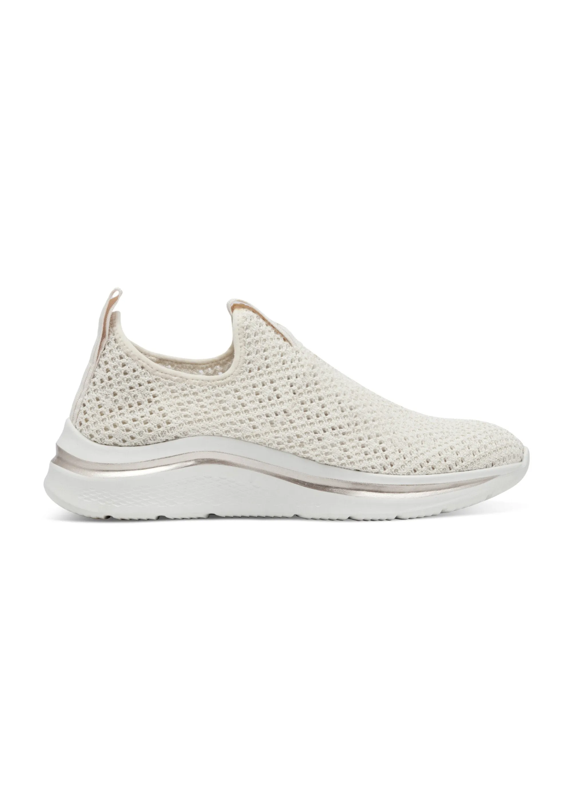 Laceless mesh wedge sneakers