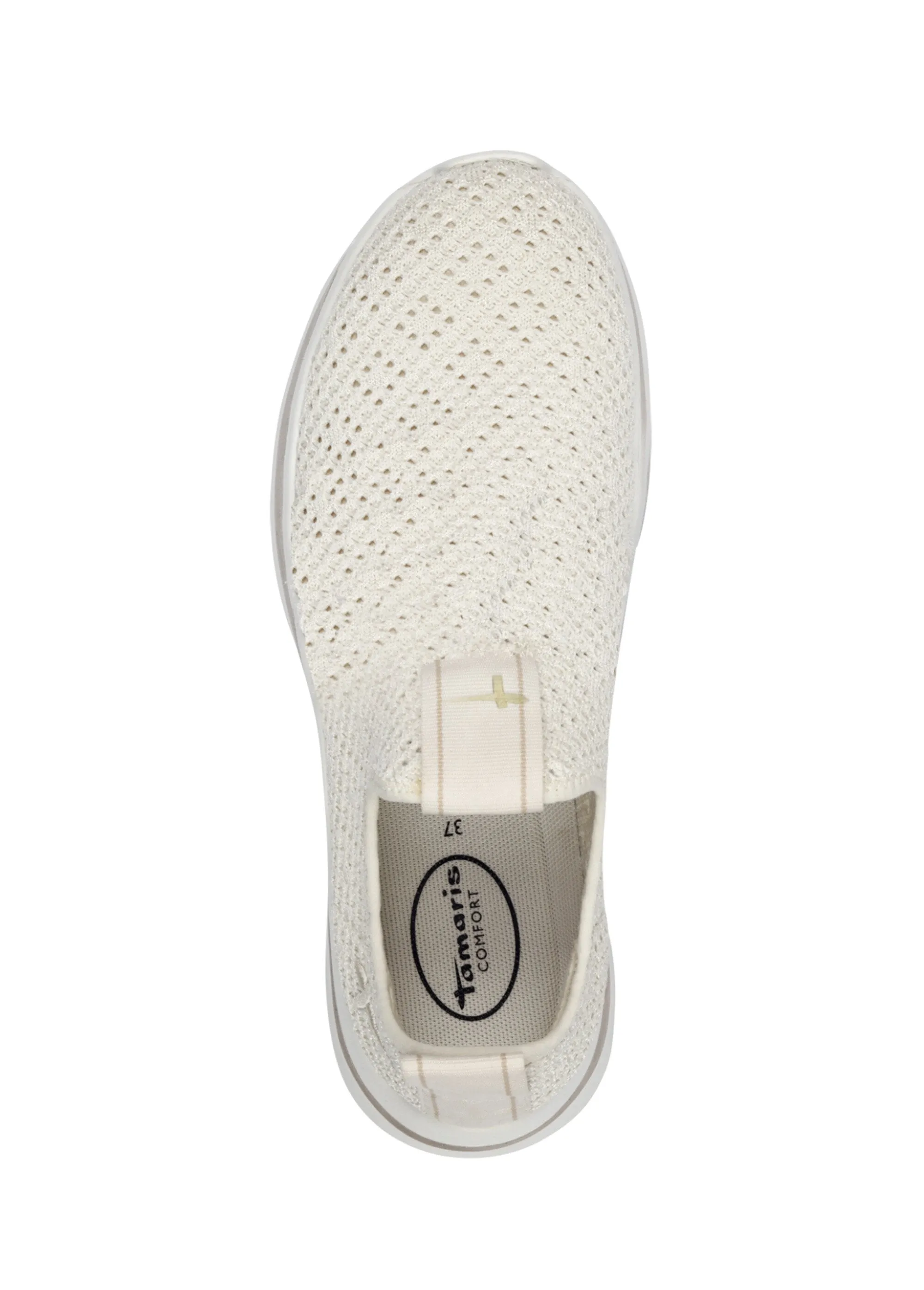 Laceless mesh wedge sneakers