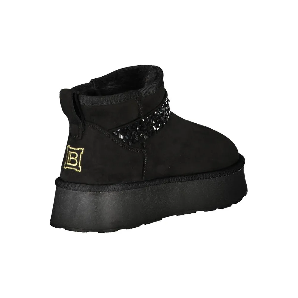 Laura Biagiotti Black Polyester Women Ankle Boot