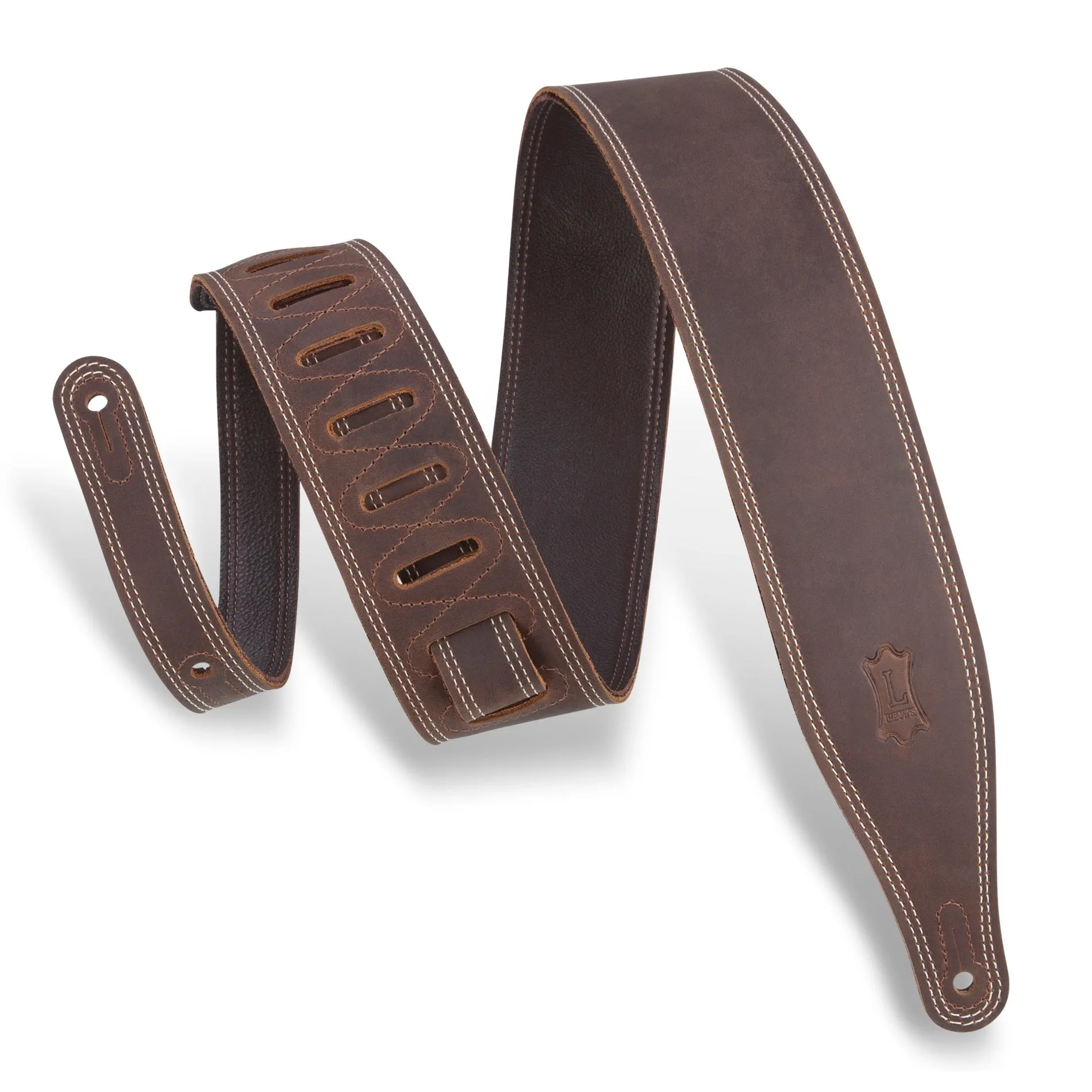 Levy's 2.5" Leather Guitar Strap M17BDS