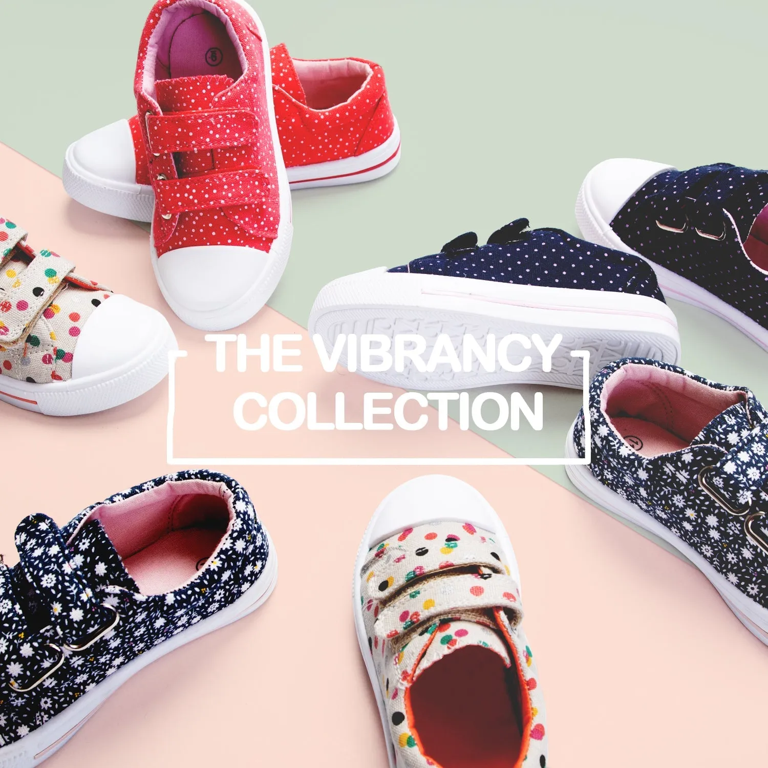 Light Blue Floral Hook And Loop Sneakers