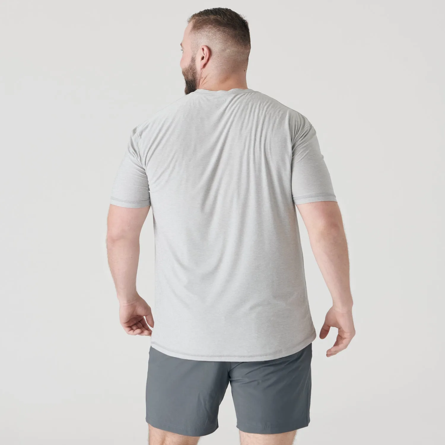 Light Heather Gray Active Crew Neck Tee