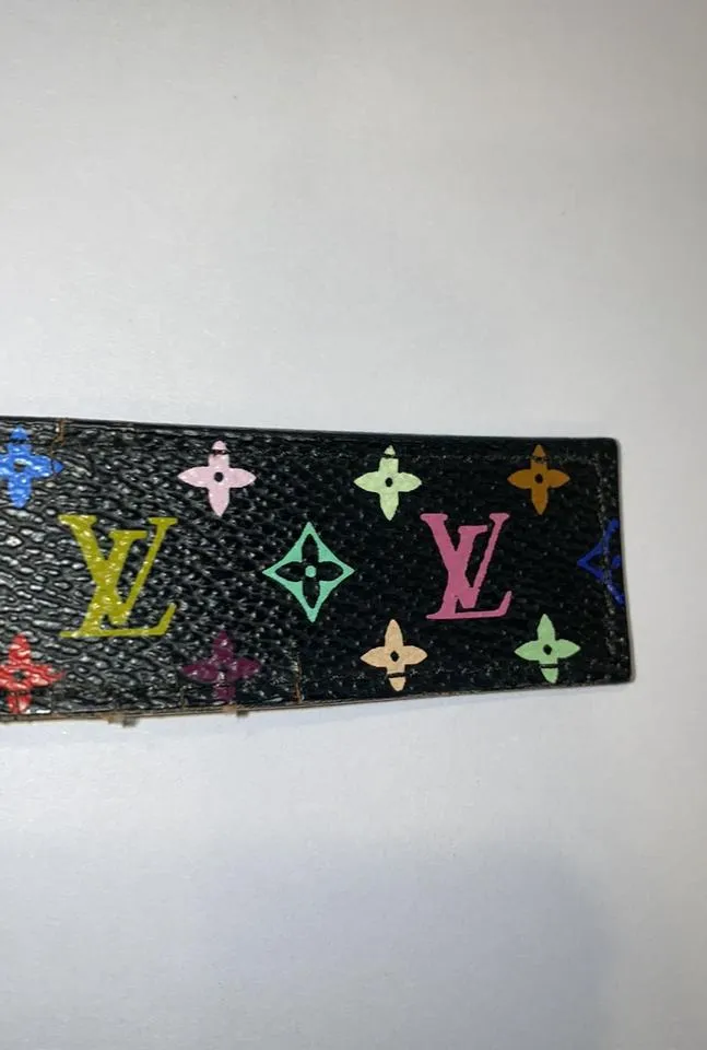 Louis Vuitton 75/30 Black Multicolor Monogram Ceinture Belt 861103