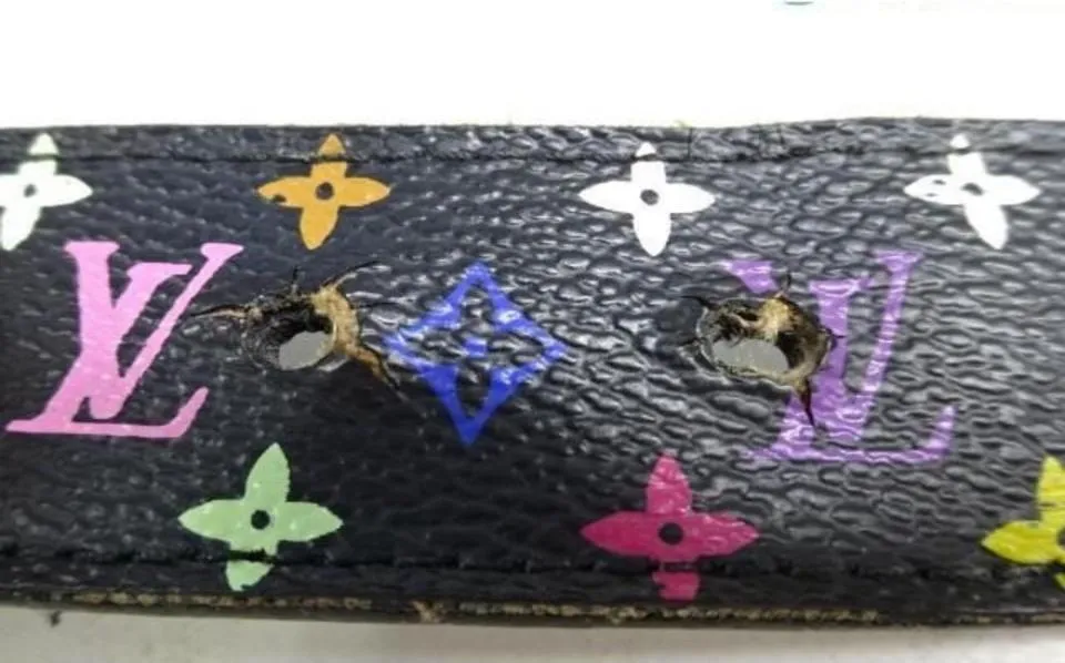 Louis Vuitton 75/30 Black Multicolor Monogram Ceinture Belt 861103