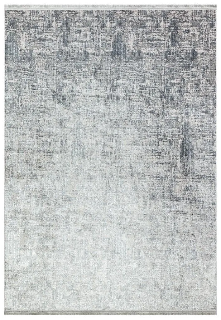 Lucca Washable Thin Grey Kitchen Rug with Non-Slip Base 6041