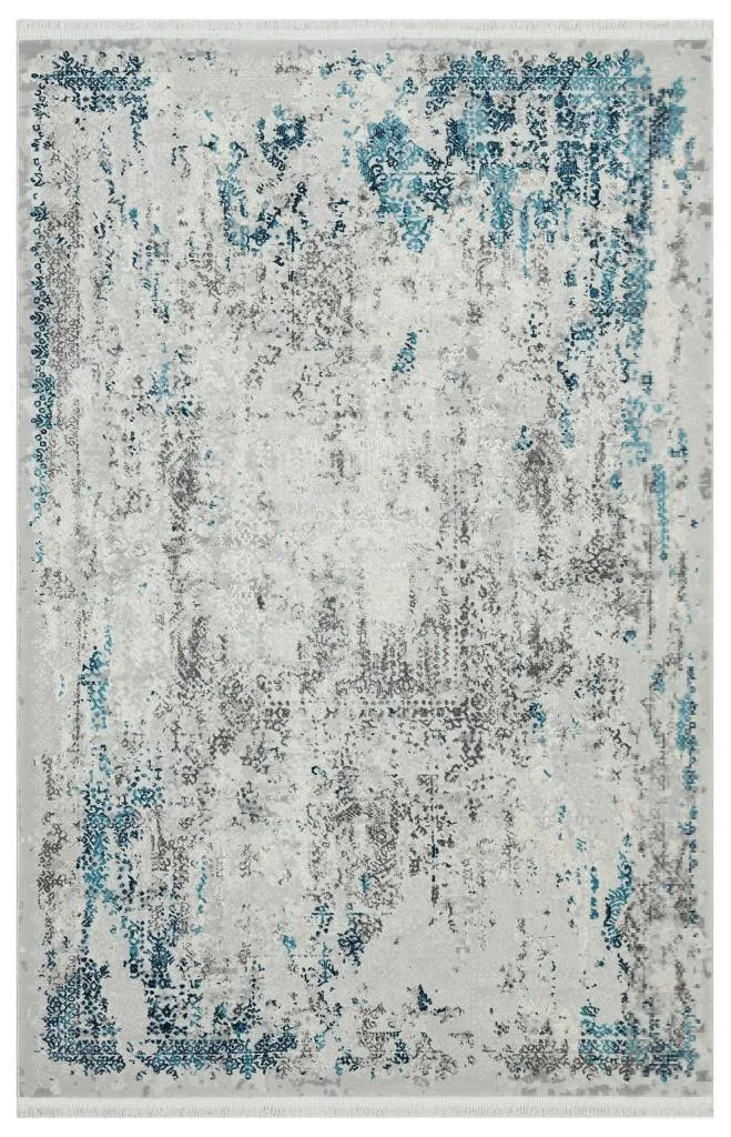 Luxia Modern Pattern Blue Living Room Rug 8612