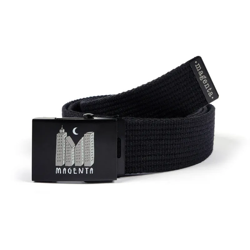 Magenta Skyline Buckle Up Belt - Black