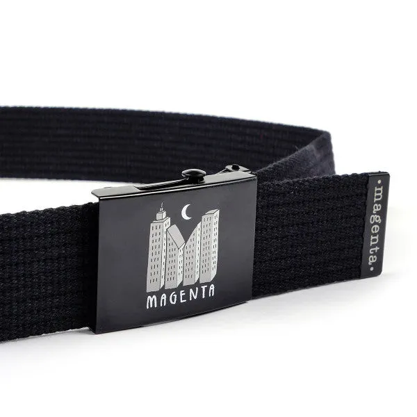 Magenta Skyline Buckle Up Belt - Black