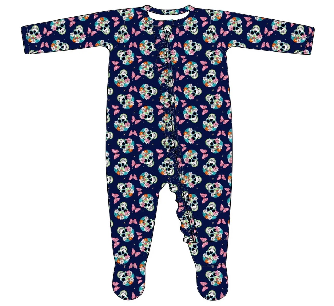 Mariposa Ruffled Footie