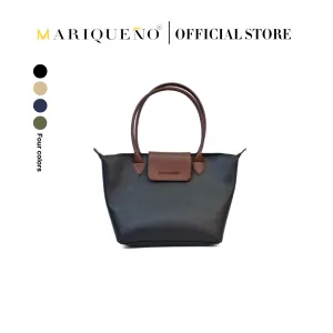 MARTHA Leather Tote Bag in Black