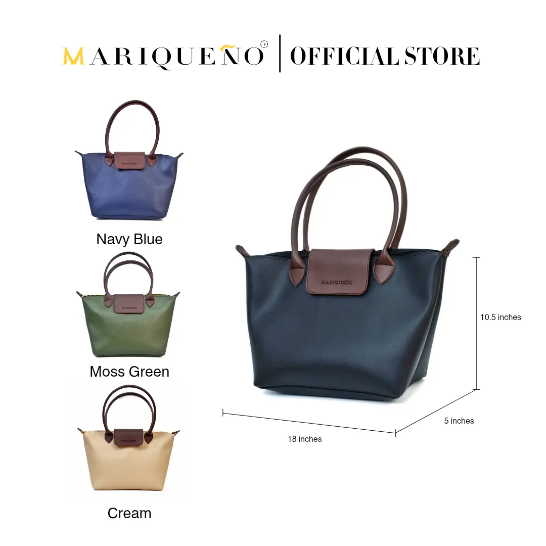 MARTHA Leather Tote Bag in Black