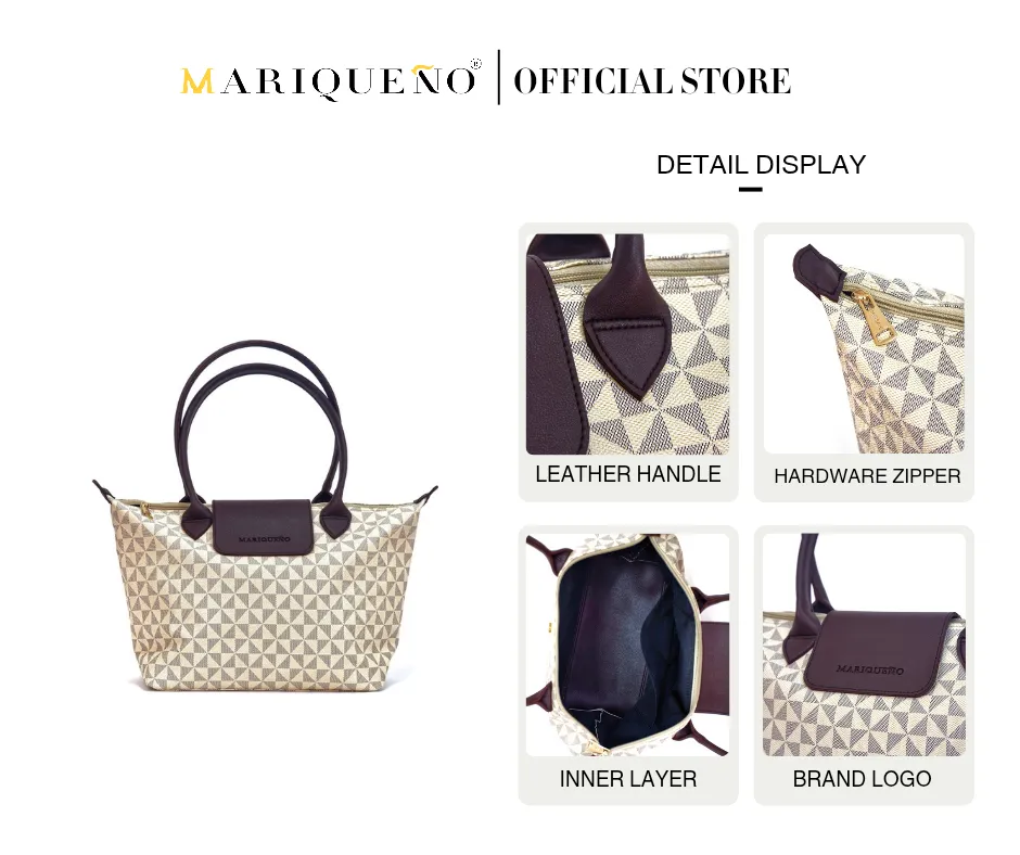 MARTHA Leather Tote in Sandstone Geo