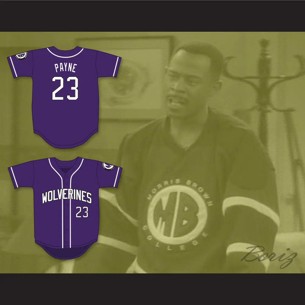 Martin Payne 23 Morris Brown College Wolverines Purple Baseball Jersey