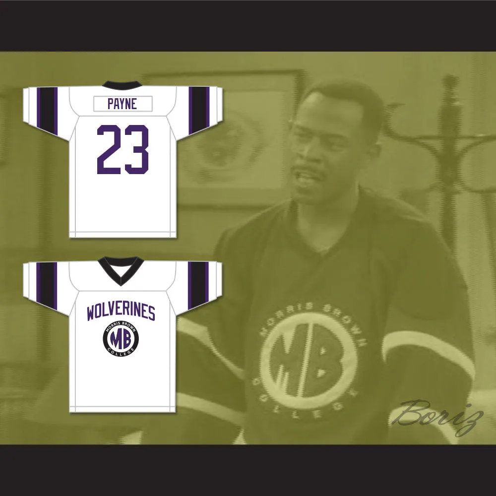 Martin Payne 23 Morris Brown College Wolverines White Football Jersey