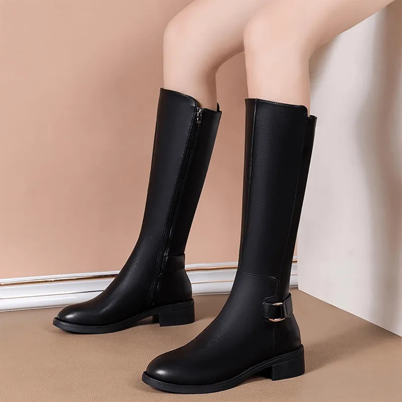 Mason | High Boots for Women PU Leather riding boots