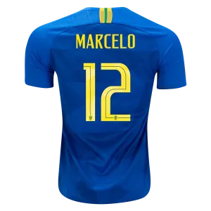 Men #12 Marcelo Jersey Away Brazil National 2018 FIFA World Cup