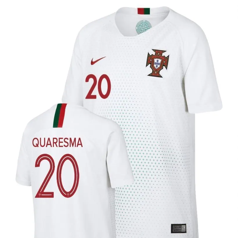 Men #20 Quaresma Jersey Away Portugal National 2018 FIFA World Cup