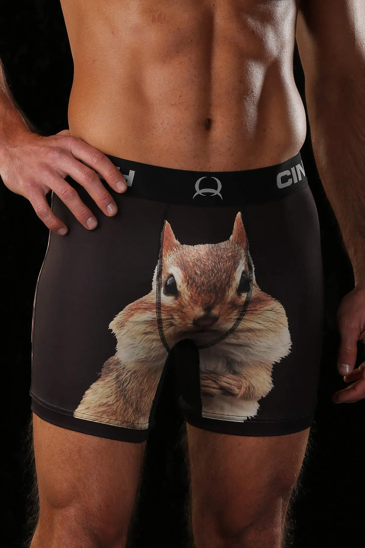 Men's Black Squirrel 6" Boxers
