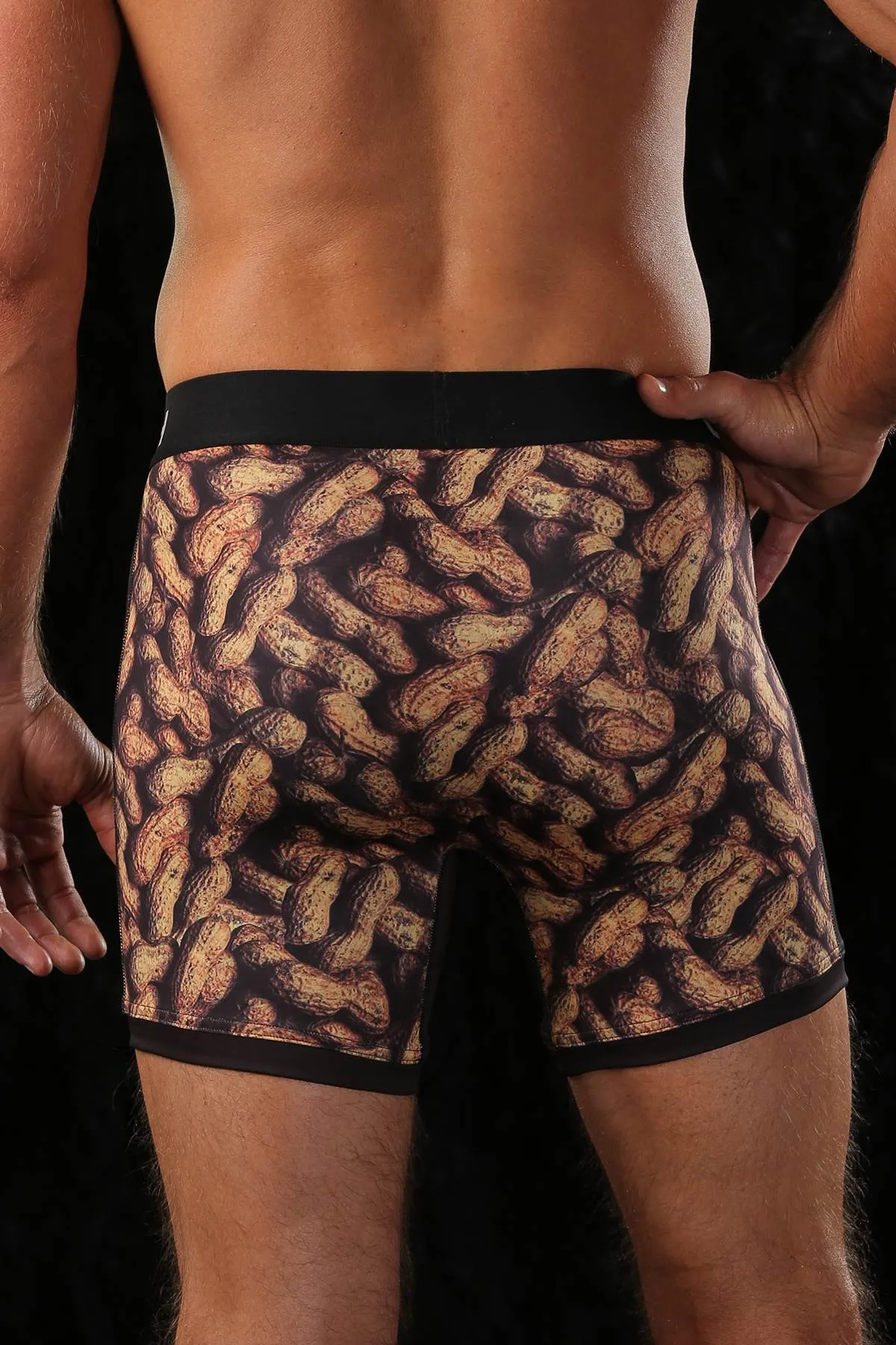 Men's Black Squirrel 6" Boxers