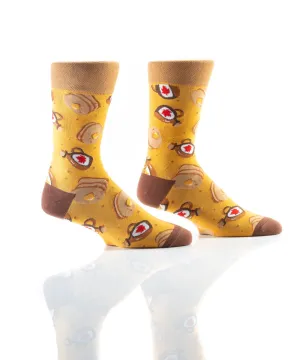 Men's Crew Sock, Pancakes