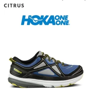 MEN'S HOKA CONSTANT SHOES - TRUE BLUE / GREY / CITRUS 12.5