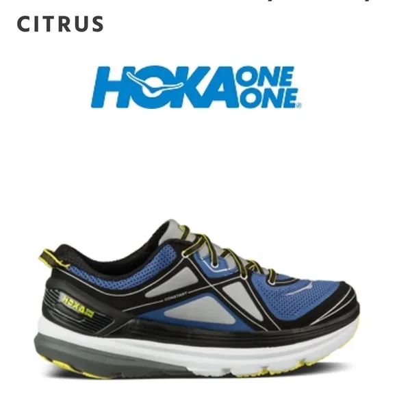 MEN'S HOKA CONSTANT SHOES - TRUE BLUE / GREY / CITRUS 12.5