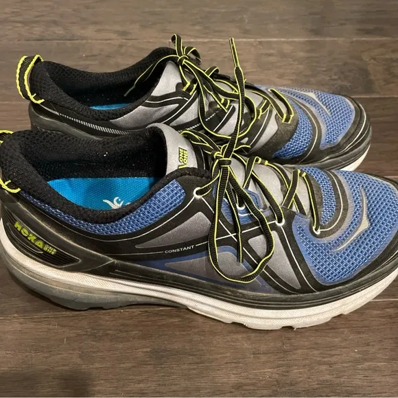 MEN'S HOKA CONSTANT SHOES - TRUE BLUE / GREY / CITRUS 12.5