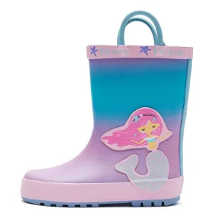 Mermaid Princess Kids Rain Boots
