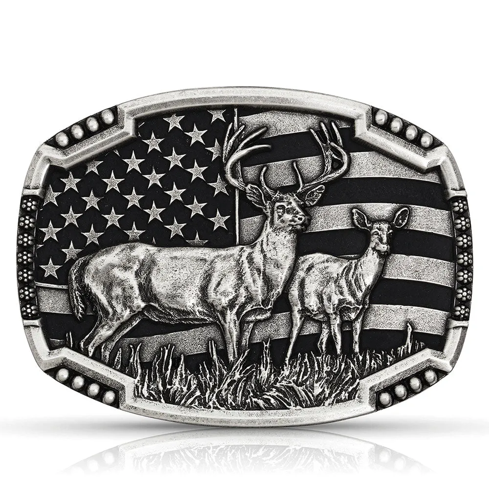 Montana Silversmiths Matched Pair Deer Buckle